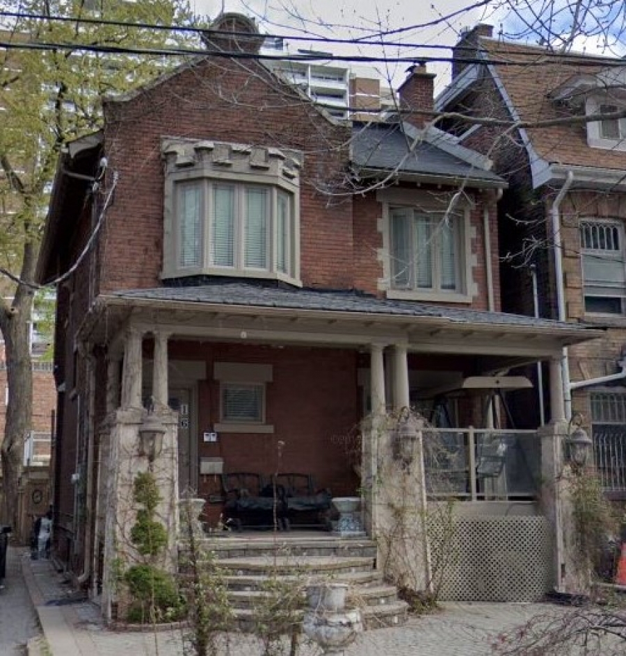 16 Dundonald Street, Toronto - May 2019 - Image via Google Streetview