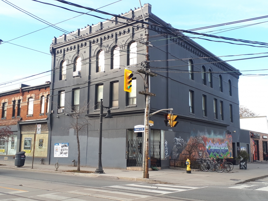 1354-1356 Queen Street West, Toronto - Looking Northwest - 8 December 2020 - Photograph by Adam Wynne